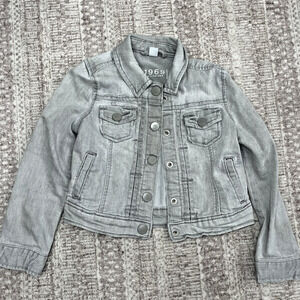 Gap Kids 1969 Denim Jacket Gray XS Youth Classic Button Casual